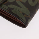 LOUIS VUITTON Graffiti Porte Monnaie Credit Brieftasche Khaki M92188 Auth BSZ567V-7