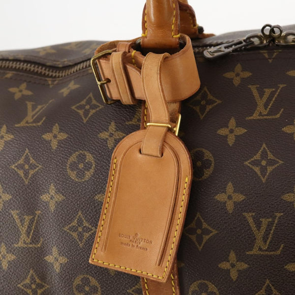 LOUIS VUITTON Monogram Keepall 55 Boston Bag M41424 LV Auth BSZ585
