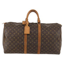 LOUIS VUITTON Monogram Keepall 55 Boston Bag M41424 LV Auth BSZ585-13
