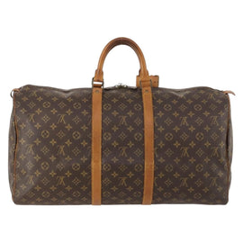 LOUIS VUITTON Monogram Keepall 55 Boston Bag M41424 LV Auth BSZ585 - 0