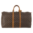 LOUIS VUITTON Monogram Keepall 55 Boston Bag M41424 LV Auth BSZ585-2