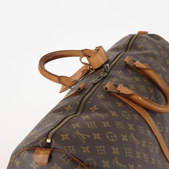 LOUIS VUITTON Monogram Keepall 55 Boston Bag M41424 LV Auth BSZ585