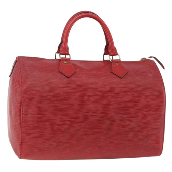 LOUIS VUITTON Epi Speedy 30 Hand Bag Castilian Red M43007 LV Auth BSZ602