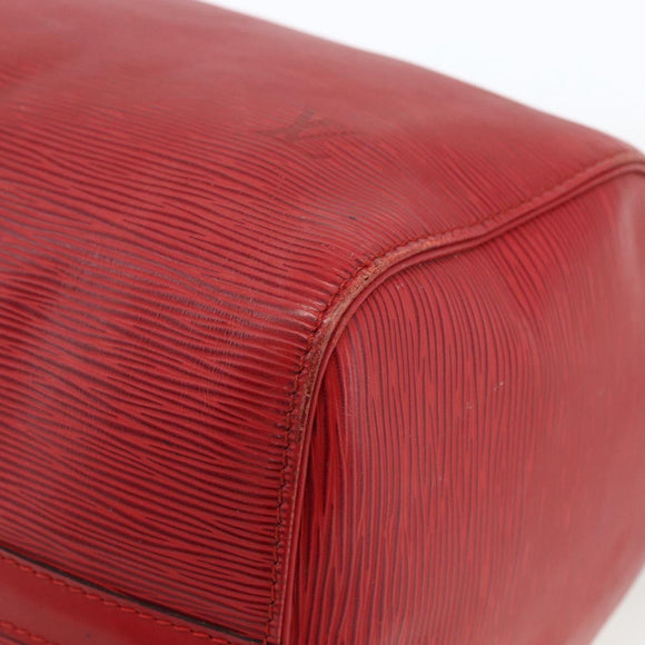 LOUIS VUITTON Epi Speedy 30 Hand Bag Castilian Red M43007 LV Auth BSZ602