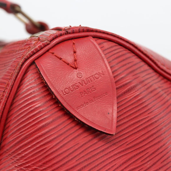 LOUIS VUITTON Epi Speedy 30 Hand Bag Castilian Red M43007 LV Auth BSZ602