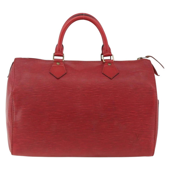 LOUIS VUITTON Epi Speedy 30 Hand Bag Castilian Red M43007 LV Auth BSZ602