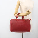 LOUIS VUITTON Epi Speedy 30 Hand Bag Castilian Red M43007 LV Auth BSZ602-21