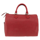 LOUIS VUITTON Epi Speedy 30 Hand Bag Castilian Red M43007 LV Auth BSZ602-2