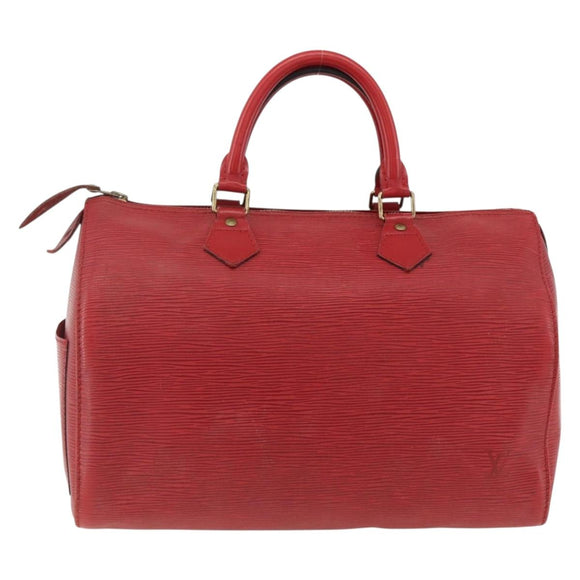 LOUIS VUITTON Epi Speedy 30 Hand Bag Castilian Red M43007 LV Auth BSZ602