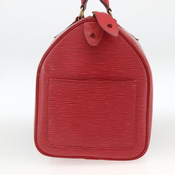 LOUIS VUITTON Epi Speedy 30 Hand Bag Castilian Red M43007 LV Auth BSZ602