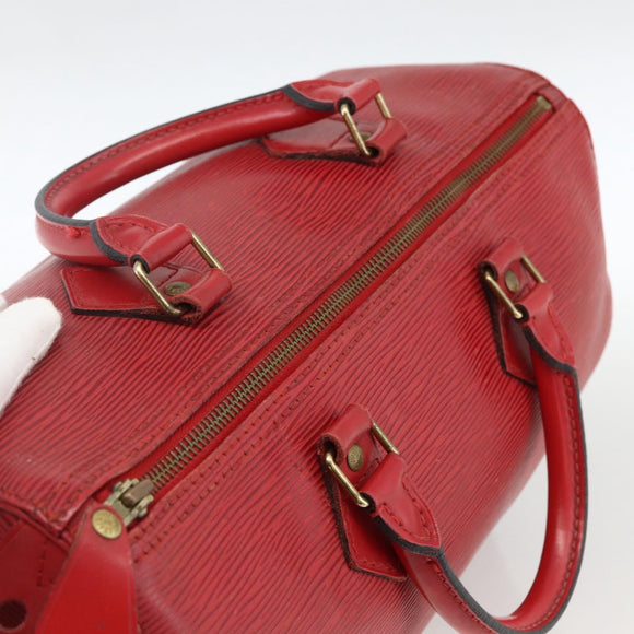 LOUIS VUITTON Epi Speedy 30 Hand Bag Castilian Red M43007 LV Auth BSZ602