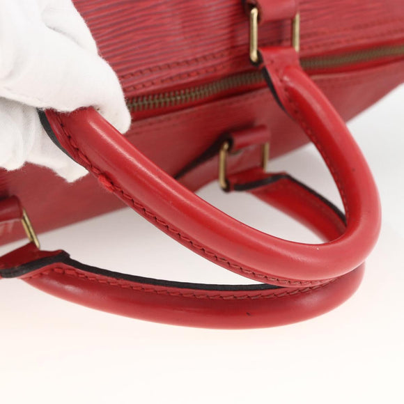 LOUIS VUITTON Epi Speedy 30 Hand Bag Castilian Red M43007 LV Auth BSZ602