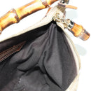 GUCCI GG Canvas Bamboo Hand Bag Beige Gold 137378 Auth BSZ605A-18