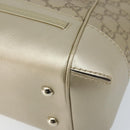 GUCCI GG Canvas Guccissima Mayfair Bow Bag Leather 2way Silver Auth BSZ612A-13