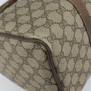 GUCCI GG Supreme Web Sherry Line Boston Bag PVC Beige Gold 58 02 007 Auth BSZ614-14