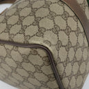 GUCCI GG Supreme Web Sherry Line Boston Bag PVC Beige Gold 58 02 007 Auth BSZ614-16