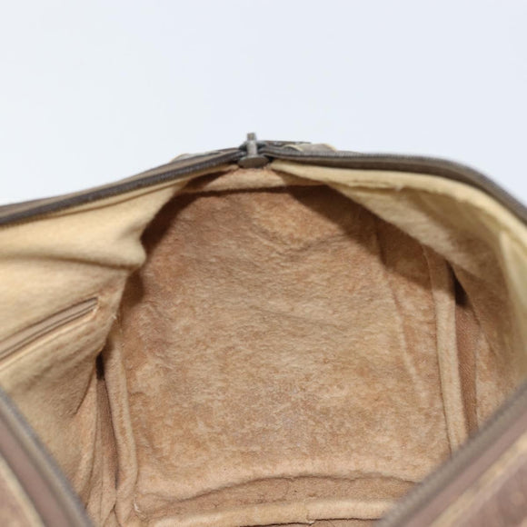 GUCCI GG Supreme Web Sherry Line Boston Bag PVC Beige Gold 58 02 007 Auth BSZ614