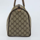 GUCCI GG Supreme Web Sherry Line Boston Bag PVC Beige Gold 58 02 007 Auth BSZ614-3