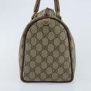GUCCI GG Supreme Web Sherry Line Boston Bag PVC Beige Gold 58 02 007 Auth BSZ614-4