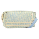 Christian Dior Trotter Canvas Shoulder Bag PVC Light Blue Silver Auth BSZ617-1