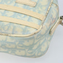 Christian Dior Trotter Canvas Shoulder Bag PVC Light Blue Silver Auth BSZ617-8