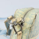 Christian Dior Trotter Canvas Shoulder Bag PVC Light Blue Silver Auth BSZ617-10