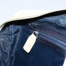 Christian Dior Trotter Canvas Shoulder Bag PVC Light Blue Silver Auth BSZ617-21