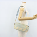Christian Dior Trotter Canvas Shoulder Bag PVC Light Blue Silver Auth BSZ617-23