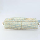 Christian Dior Trotter Canvas Shoulder Bag PVC Light Blue Silver Auth BSZ617-5