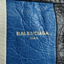 BALENCIAGA Bazaar Shopper S Bag Leer 2way Blauw Zilver 443096 Auth BSZ626V-19
