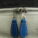 BALENCIAGA Bazaar Shopper S Bag Leer 2way Blauw Zilver 443096 Auth BSZ626V-20