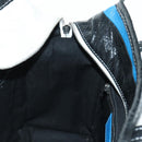 BALENCIAGA Bazaar Shopper S Bag Leer 2way Blauw Zilver 443096 Auth BSZ626V-22
