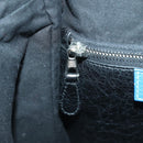 BALENCIAGA Bazaar Shopper S Bag Leer 2way Blauw Zilver 443096 Auth BSZ626V-24