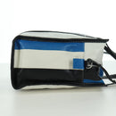 BALENCIAGA Bazaar Shopper S Bag Leer 2way Blauw Zilver 443096 Auth BSZ626V-4