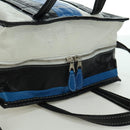 BALENCIAGA Bazaar Shopper S Bag Leer 2way Blauw Zilver 443096 Auth BSZ626V-6