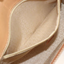 CELINE C Macadam Canvas Hand Bag Leather Beige Gold Auth BSZ627A-19