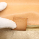 CELINE C Macadam Canvas Hand Bag Leather Beige Gold Auth BSZ627A-20