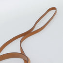 CELINE Macadam Canvas Circle Hand Bag PVC Leather 2way Brown Gold Auth BSZ648V-15