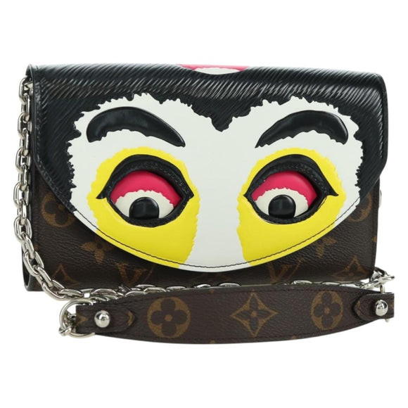 LOUIS VUITTON Yamamoto Kansai Portefeuille Chain Bag M67256 LV Auth BSZ668SAM