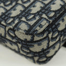 Christian Dior Trotter Canvas Waist Bag Navy Gold Auth BSZ700M-16