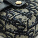 Christian Dior Trotter Canvas Waist Bag Navy Gold Auth BSZ700M-17