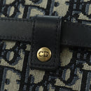 Christian Dior Trotter Canvas Waist Bag Navy Gold Auth BSZ700M-19