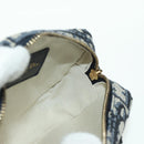Christian Dior Trotter Canvas Waist Bag Navy Gold Auth BSZ700M-21