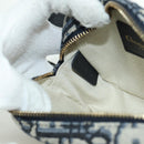 Christian Dior Trotter Canvas Waist Bag Navy Gold Auth BSZ700M-22