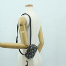 Christian Dior Trotter Canvas Waist Bag Navy Gold Auth BSZ700M-23