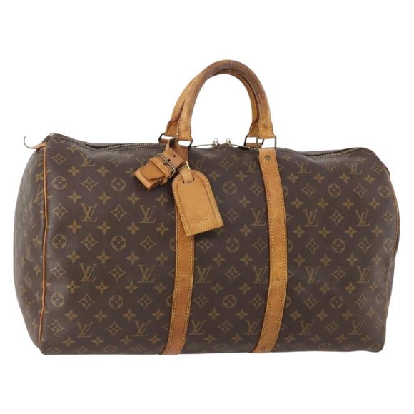 LOUIS VUITTON Monogram Keepall 50 Boston Bag M41426 LV Auth BSZ706