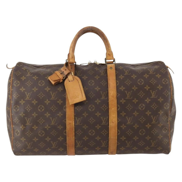LOUIS VUITTON Monogram Keepall 50 Boston Bag M41426 LV Auth BSZ706