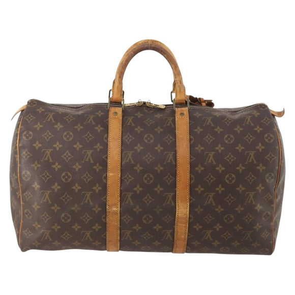 LOUIS VUITTON Monogram Keepall 50 Boston Bag M41426 LV Auth BSZ706