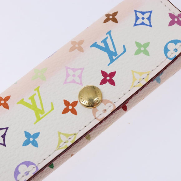 LOUIS VUITTON Accessory Case Watch case White LV Auth CB063