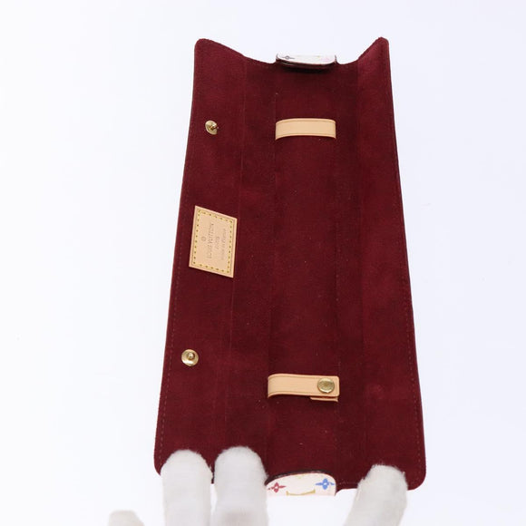 LOUIS VUITTON Accessory Case Watch case White LV Auth CB063